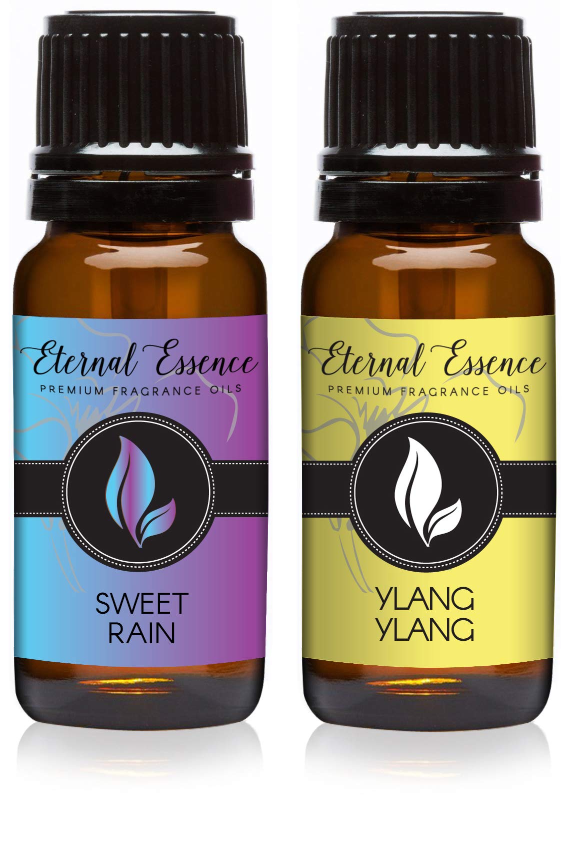 Eternal Essence Oils 2 Pack 10ml Premium Fragrance Oil - Sweet Rain &amp; Ylang Ylang - for Candle, Soap Making, Aromatherapy, Diffusers, Home Care, &amp; Humidifiers