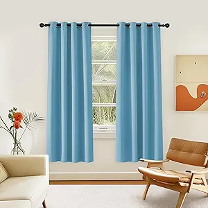 NICETOWN Room Darkening Curtain for Living Room - Energy Saving Thermal Insulated Grommet Room Darkening Curtain/Drape for Bedroom (1 Panel, 46 by 72, Teal Blue)