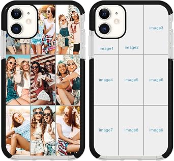 Custom Phone Case for iPhone 11 Customized Personalized Multi-Picture Collage Photos Cases Anti-Scratch Shock-Resistant Impact Soft Protective TPU Phone Cover Design Your Own Picture Case