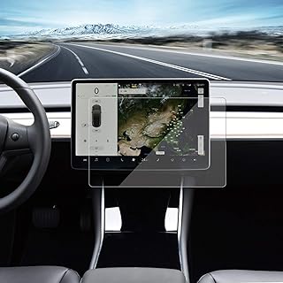 Model 3/Y Center Control Touchscreen Car Navigation Touch Screen Protector Tempered Glass Model 3 Model Y 15" Tempered Glass Screen Protector 9H Anti-Scratch and Shock Resistant for Model 3 Screen Protector Upgrade