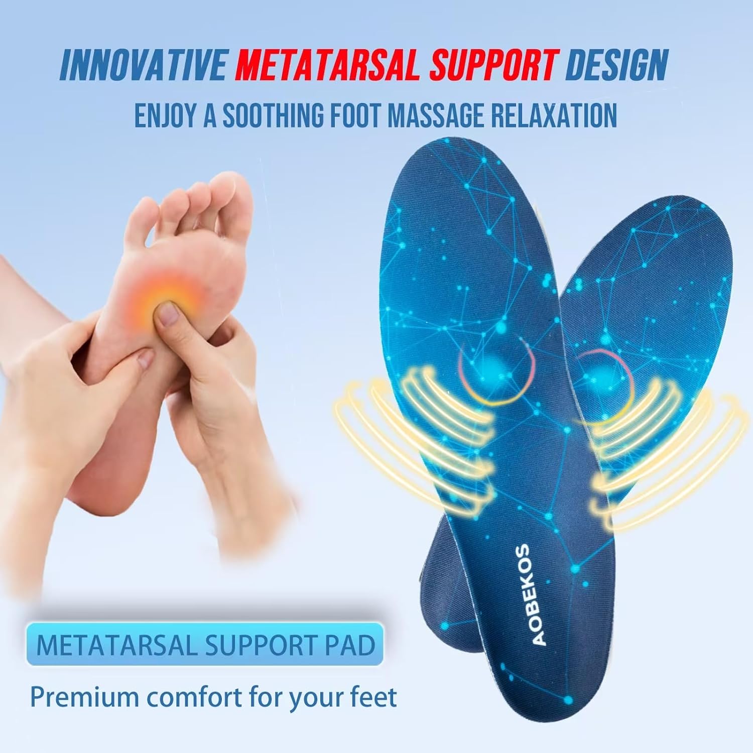 240lbs Plantar Fasciitis Relief Insoles Men Women, Comfort Metatarsal High Arch Support Shoe Inserts,Heavy Duty Orthotic Inserts for Pain Relief,Work Boot Shoe Insole for Flat Feet & Pronation - Image 3
