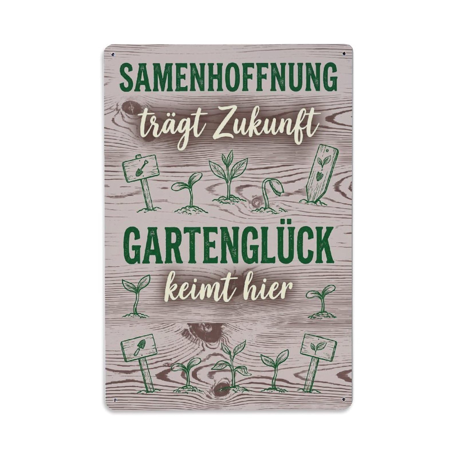 Rustic Seed Hope Cultivate Seasonal Metal Tin Sign