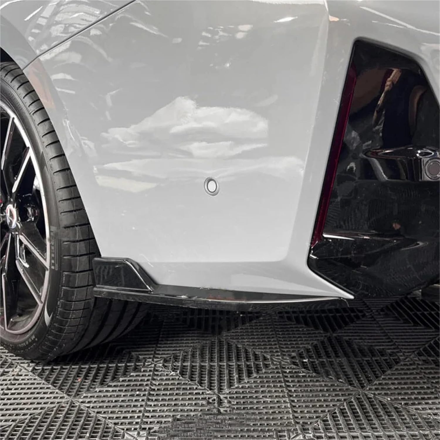 Rear Bumper Protector Canards Splitter Side Skirt Guard Body Kits ，Compatible For BMW 3 Series G20 G28 325 330 M-Sport 2019-2024(Glossy Black)