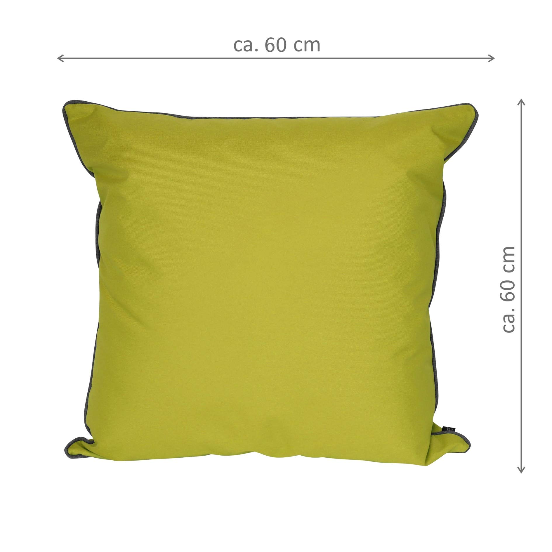 LILENO HOME Cuscino 60 x 60 cm [set da 2] – Federa impermeabile per cuscino da giardino o cuscino decorativo, per interni ed esterni