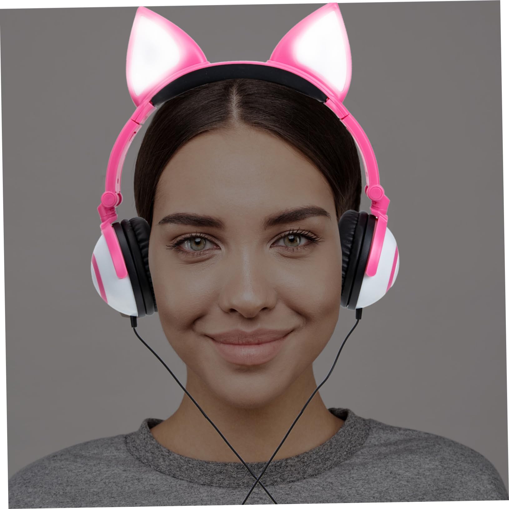 DOITOOL Auriculares Orejas de Gato para Niños, Cómodos y Ajustables, Diseño Adorable y Sonido Estéreo para Uso en Escuela y Viajes