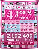 Vista 21 de Pink Love Rose Elements - Manta de cumpleaños para niña de 2 años, 50 x 60 pulgadas, moderna, multiusos, lavable a máquina