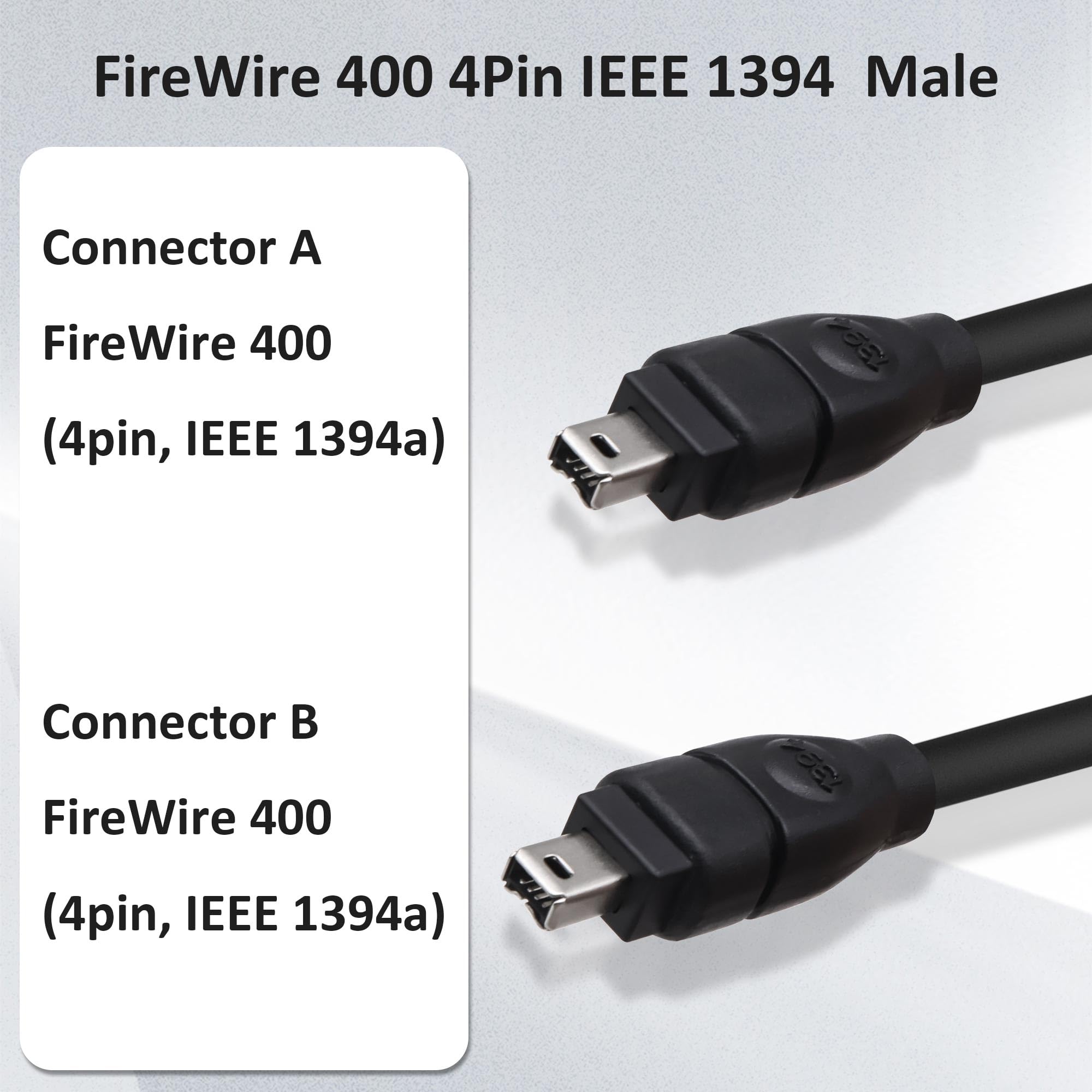 Cavo FireWire DV IEEE 1394 a 4 poli maschio Firewire 400 ad alta velocità i.Link DV cavo per videocamera a computer portatile disco rigido esterno – 1,8 m