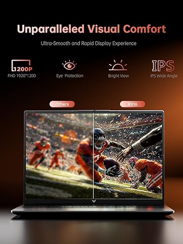 Miniatura 5 de Laptop para juegos 2025, portátil con AMD Ryzen 7 7735HS (8C16T, hasta 4.75 GHz), 16 GB DDR5 512 GB NVMe SSD, hasta 4 TB, pantalla FHD de 16