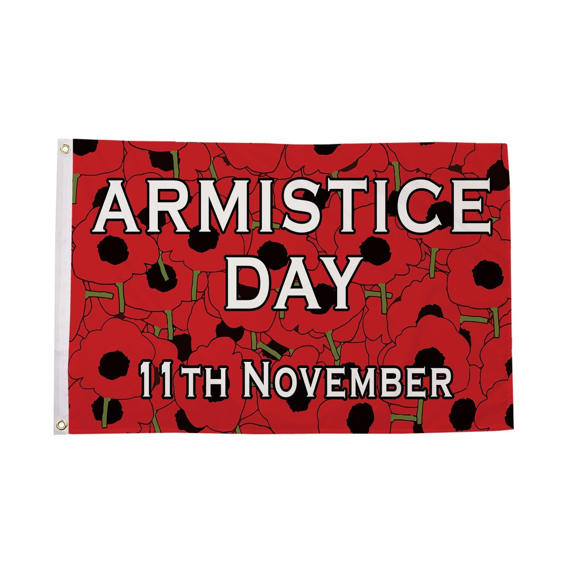 Flagtex Remembrance Flag Armistice Day Large 8ft x 5ft (240cm x 150cm) - Giant Lest We Forget Banner, British Military Tribute Flag for Outdoor Commemoration Display — image 1