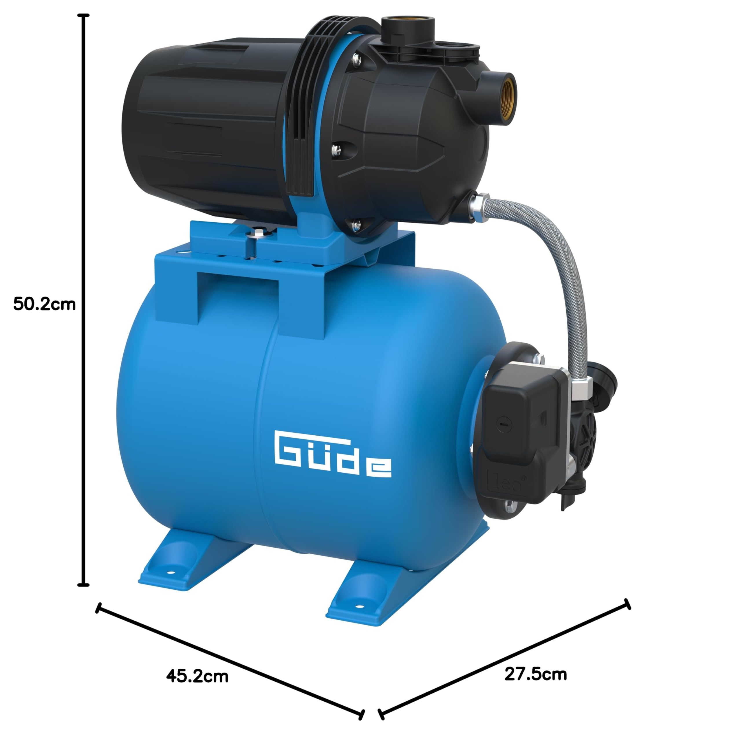 Güde Acqua domestica HWW 6035 (600 W, capacità caldaia: 19 l, portata 3200 l/h, altezza di consegna: max. 35 m, altezza di aspirazione: max. 7 m, ruota in noryl, serbatoio in acciaio, interruttore a