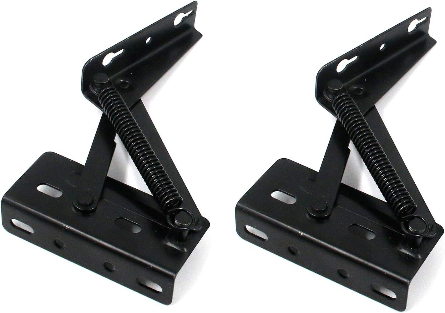 Geesatis Hinge Accessories 2 pcs Lid Support Hinges Heavy Duty Seat Hinges Spring Loaded Lid Support, Lid Stay Hinge No Slam Lid Support for Toy Box, Storage Containers Lid Support