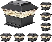 Vista 10 de Luces solares modernas para tapa de poste #2 (se adapta al poste de 4 x 4, nominal 5 x 5), 50 lúmenes con tres opciones de temperatura de color, luz