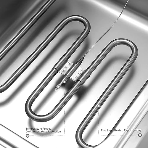 Miniatura 9 de FROTH & FLAVOR Freidora 12 ltrs para papas fritas 6+6 Ltrs