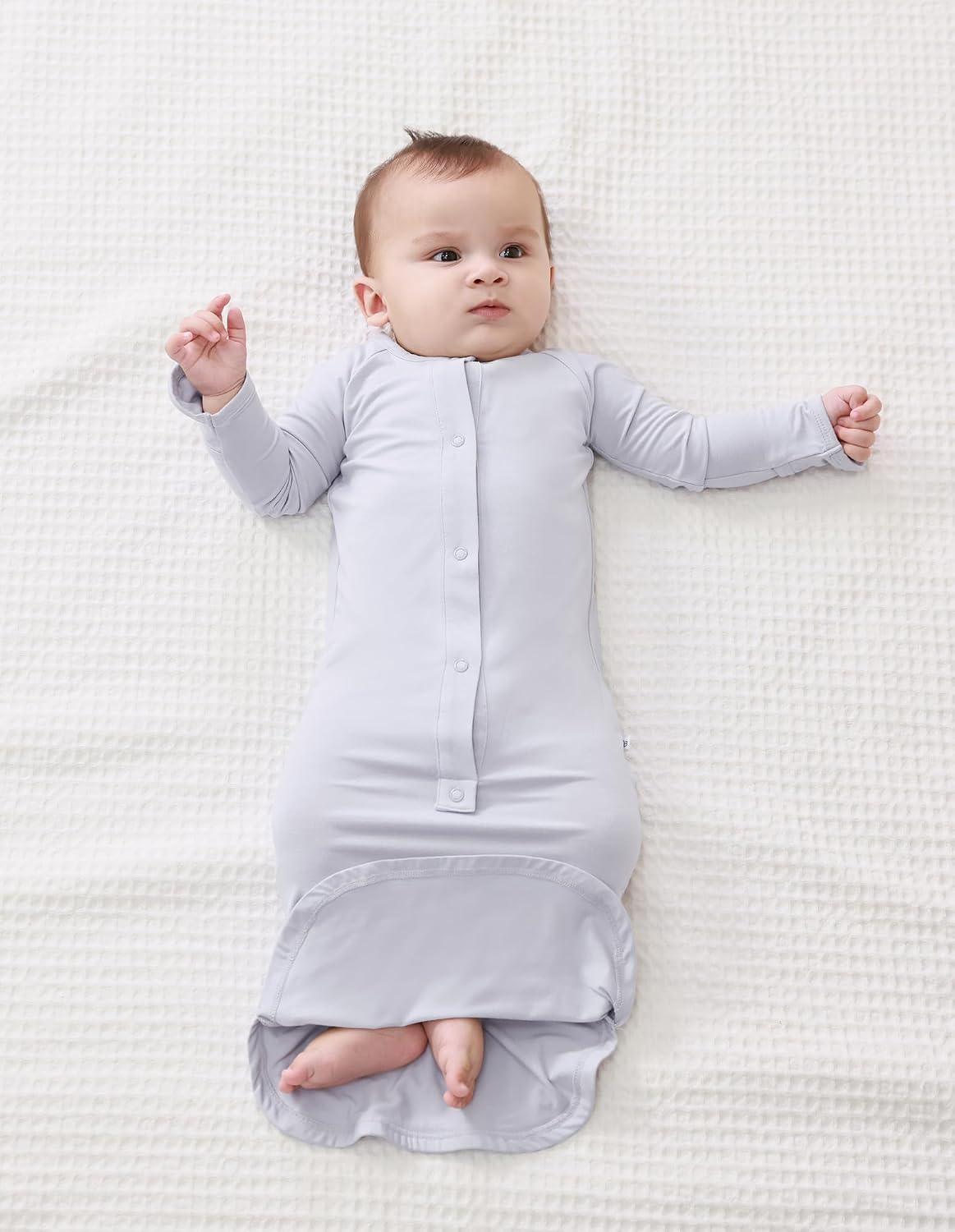 Viscose from Bamboo Baby Gown Newborn Preemie Sleeper Gowns Long Sleeve Nightgowns Unisex Infant Sleepwear