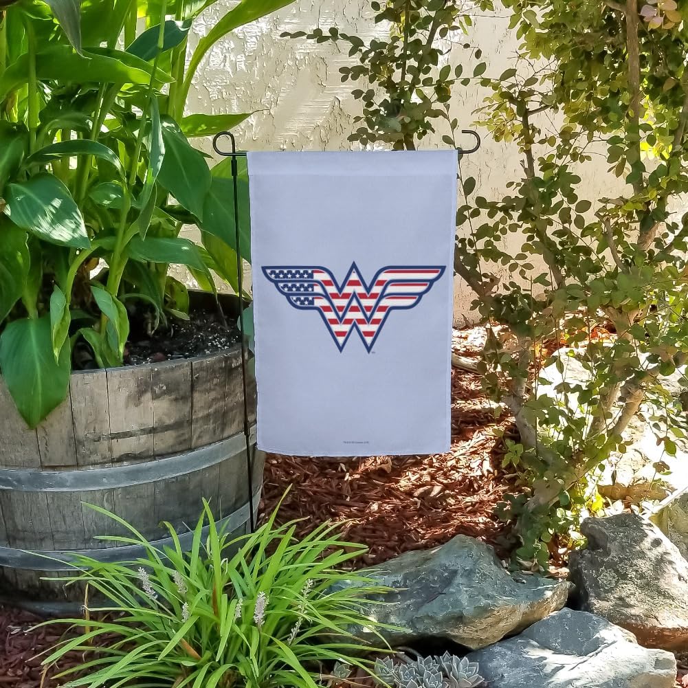 Wonder Woman USA American Flag Logo Garden Yard Flag