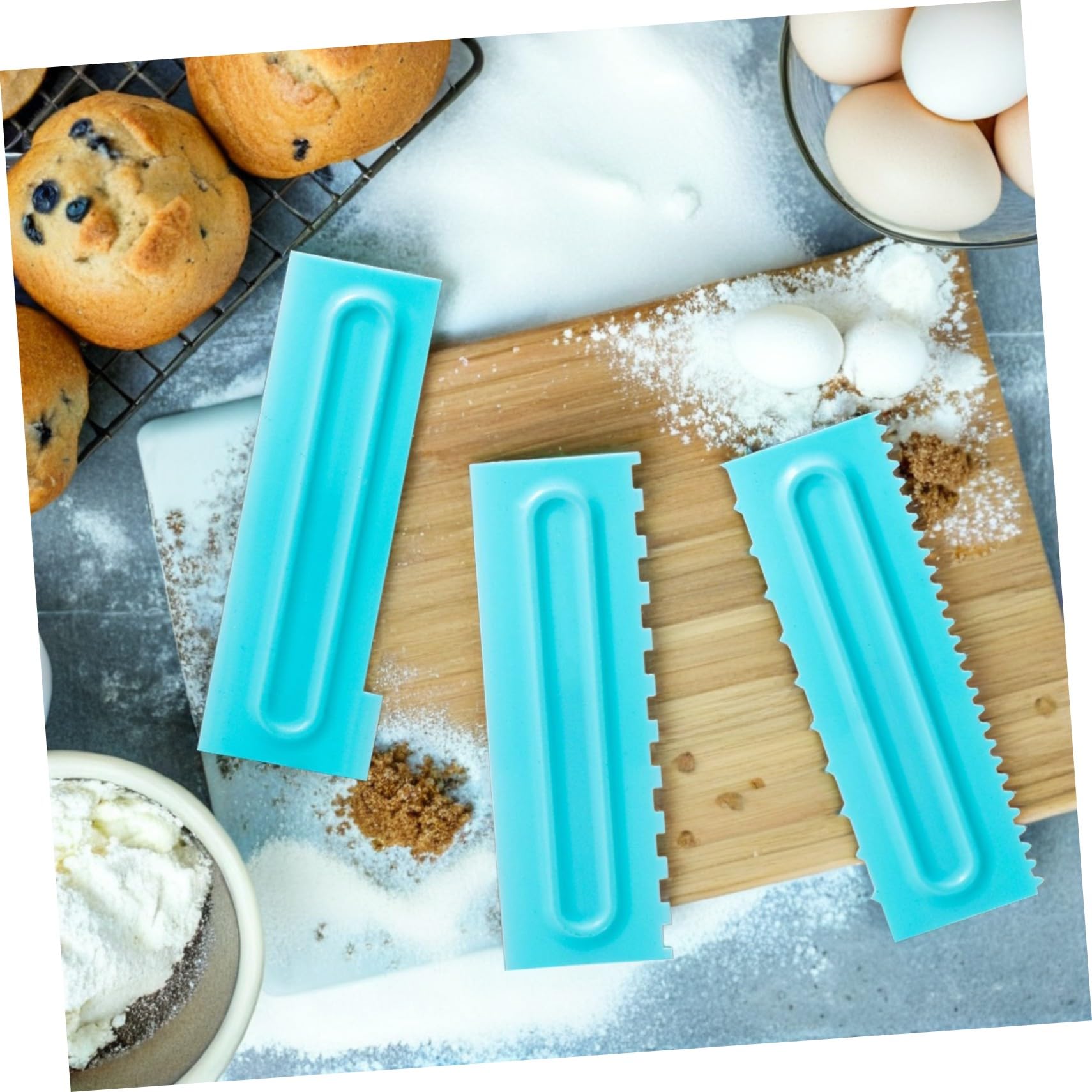 TOYANDONA 9 Stück Teiliges Backzubehör Torten-schaber aus Stabilem PP Kunststoff Professioneller Cake Smoother mit Ergonomischem Design für Gleichmäßiges Glätten und Vielseitige