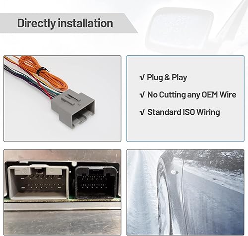Miniatura 4 de RED WOLF Adaptador de arnés de cableado de radio ISO para automóvil Select para Ford Fiesta 2009-2013, Volvo C30 XC90 2002-2004, Landrover Discovery