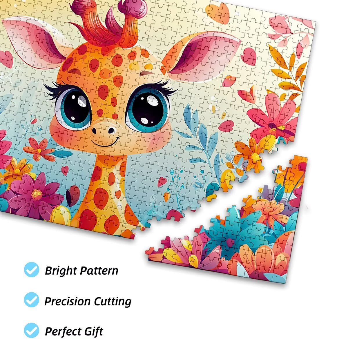 Puzzle 6000 sztuk śliczne puzzle żyrafa wymiary 179 x 105 cm puzzle dla dorosłych kreatywna rozrywka, śmieszne klasyczne puzzle zabawki edukacyjne oryginalne prezenty dla kobiet D-06