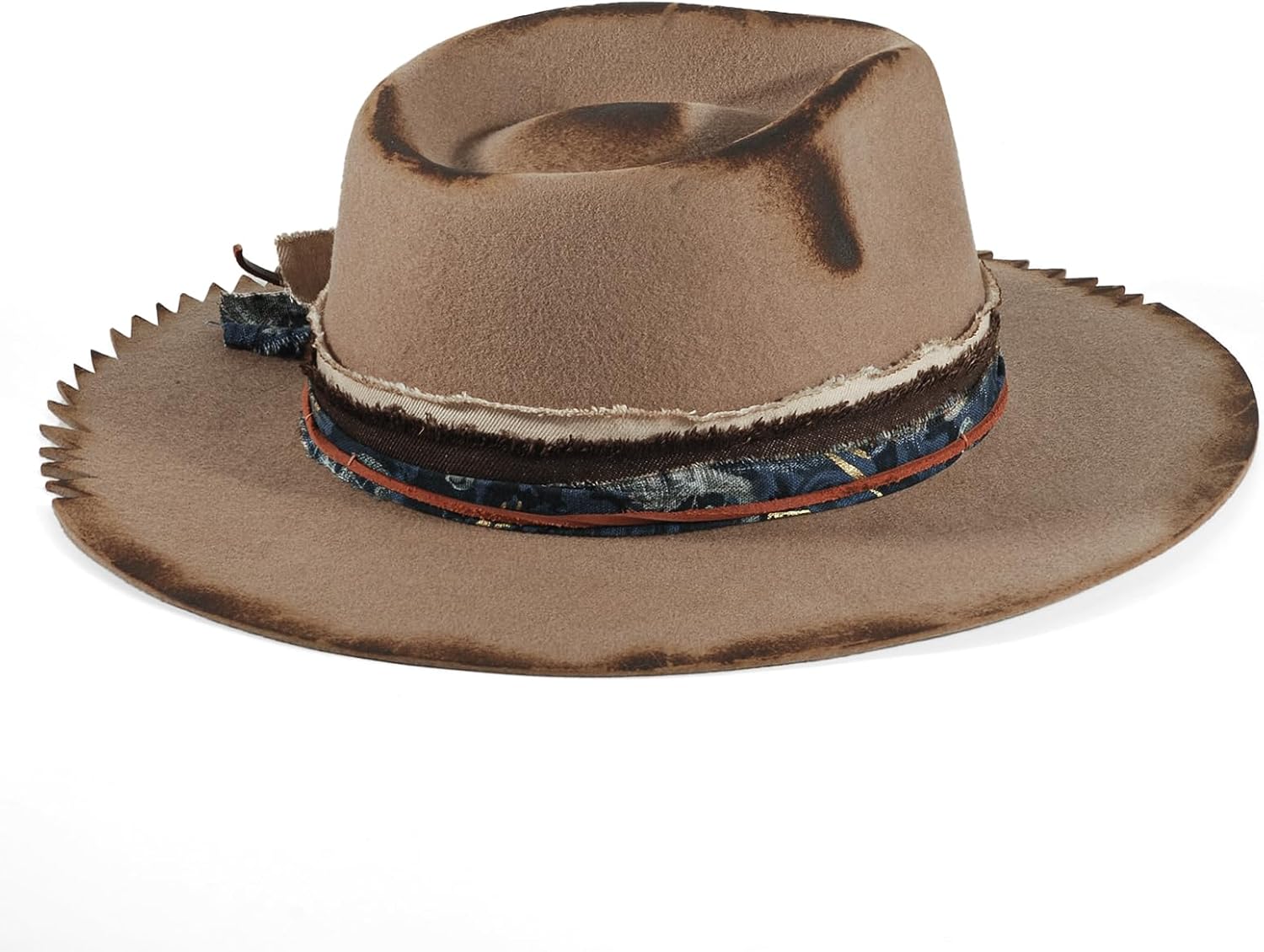 Vintage Mens Fedora Firm Wool Women Felt Panama Hat Classic Rancher Hats Wide Brim