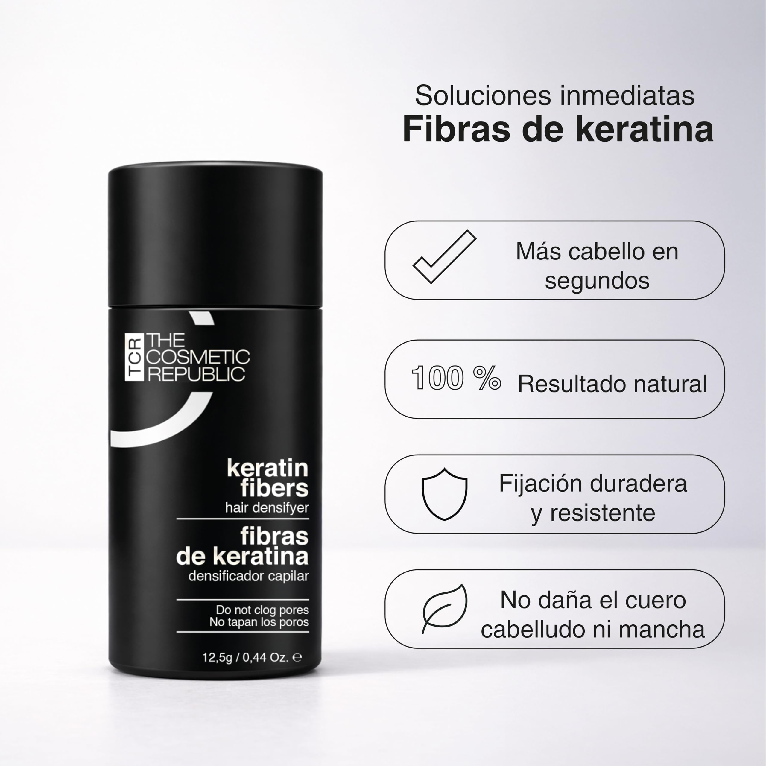 THE COSMETIC REPUBLIC - Fibras Capilares de Keratina - Retocador de Canas y Raíces de Larga Duración - Tapa Canas Mujer y Hombre - Retocador de Canas con Microfibras Capilares - 25gr, Rubio Oscuro
