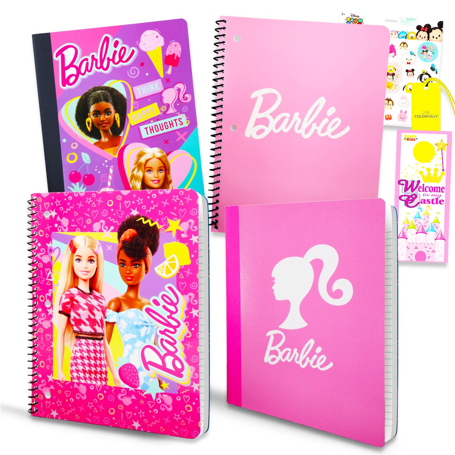 Amazon.com: Disney Barbie Notebooks for School - Barbie Notebook Set Bundle Includes 4 Barbie ...