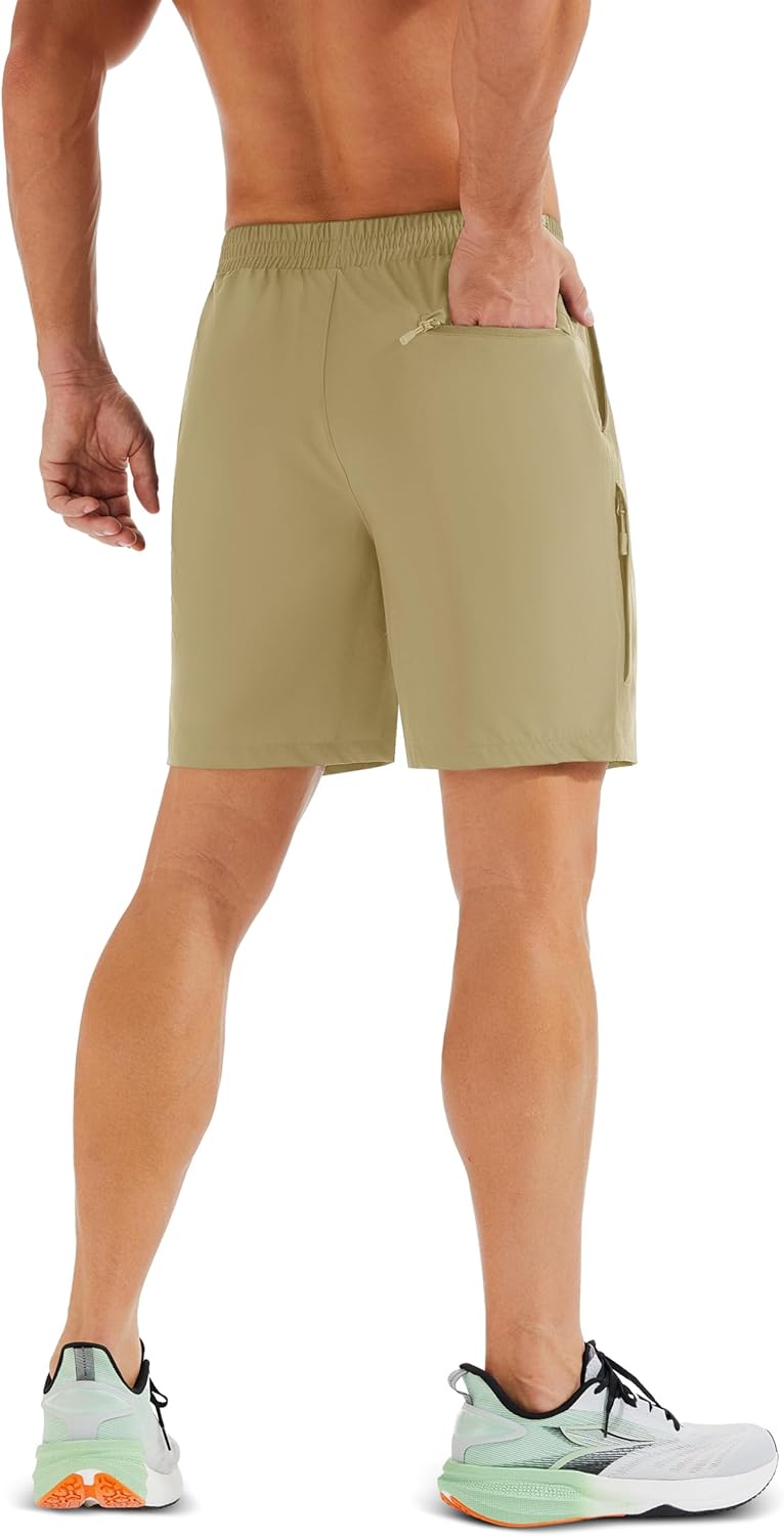 MAGCOMSEN Mens Hiking Shorts 7 Inch Quick Dry Lightweight Fishing Workout Athletic Water Resistant Shorts with Zipper Pockets - Image 2