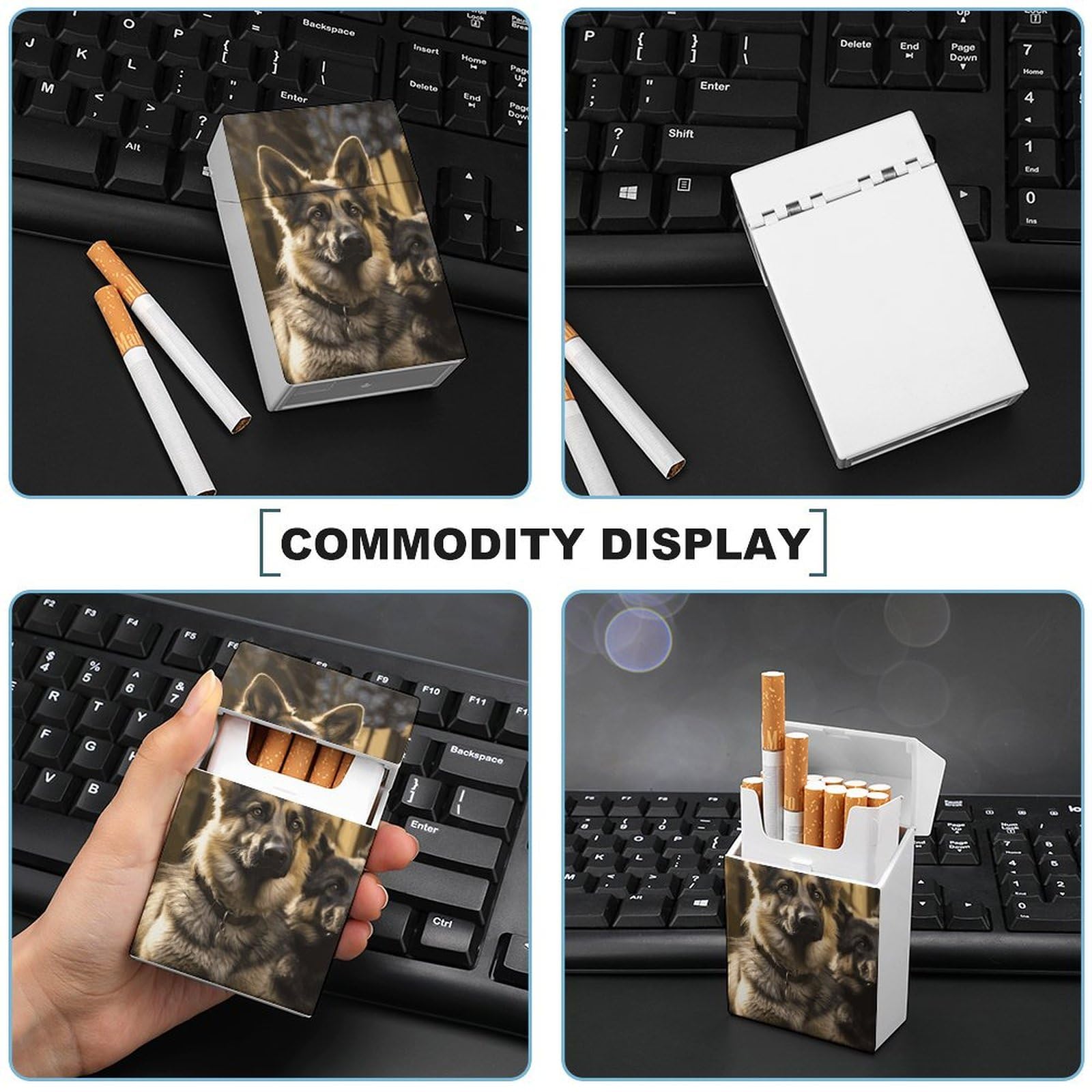 Amazon.com: German Shepherd Vintage Cigarette Case, Beautifully Carved, Can  Hold 20 Regular-Sized Cigarettes : Health & Household