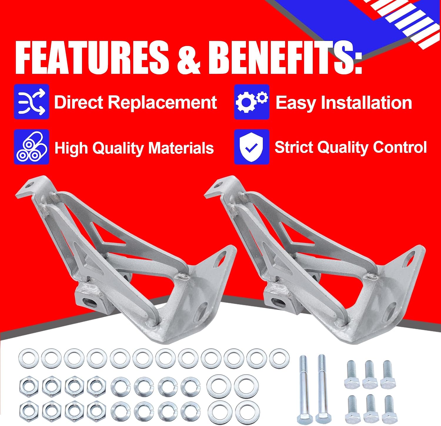 SMMS 6372MP-SM Sheet Metal Mounts Brackets for Chevy C10 for GMC 1000 C15/ C1500 Truck Small Block V8 1963-1972