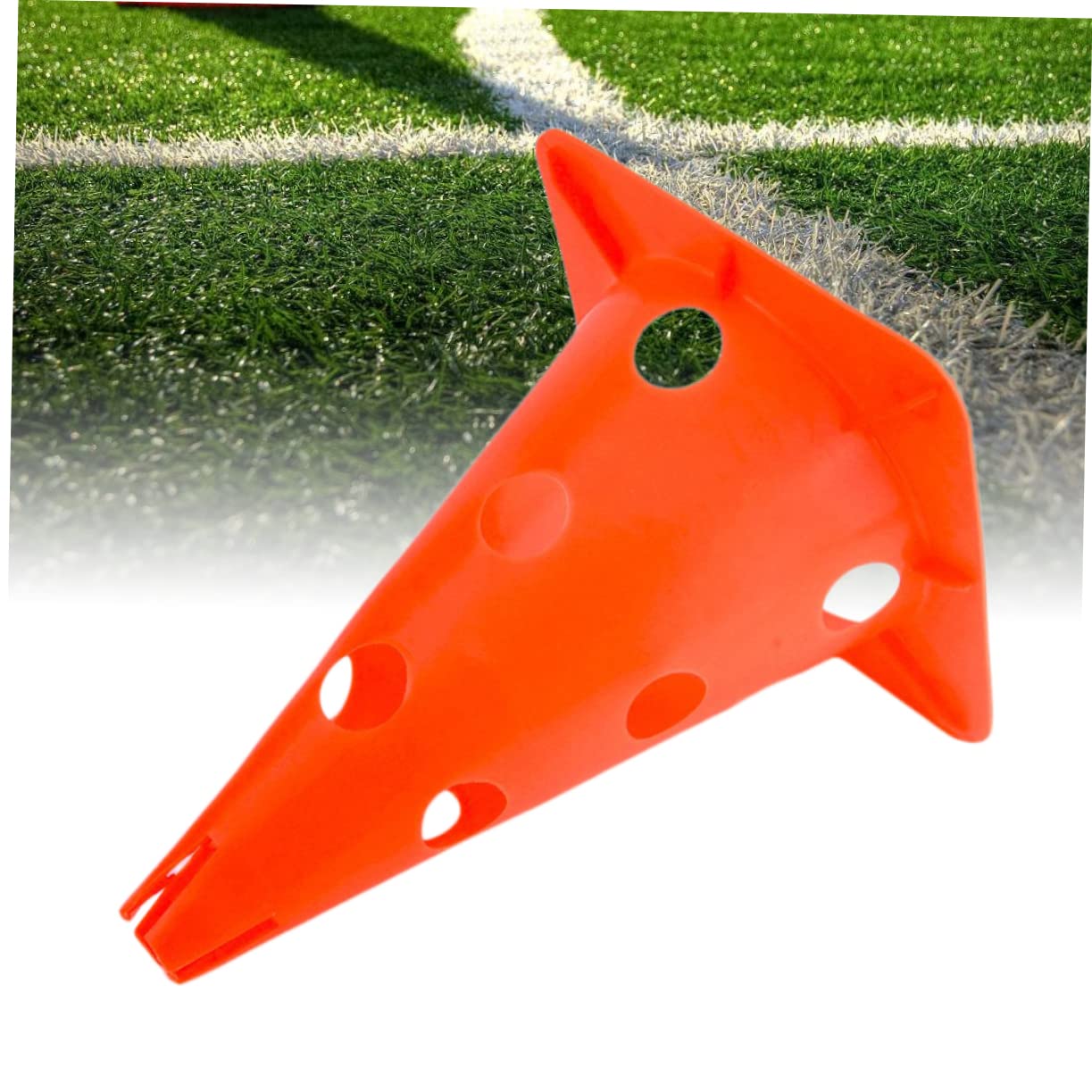 Toyvian 5pièces Cônes De Marquage à Fentes De Cônes pour Obstacle De Football Ajourés pour Signalisation De Patinage Et Entraînement Orange