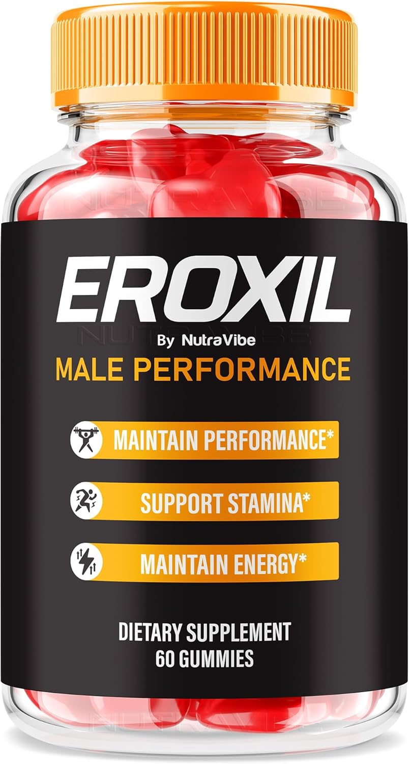 Eroxil Gummies – Premium Ero Xil Formula with Natural Ingredients to Help Support Energy, Stamina, Drive & Performance | Great-Tasting Eroxel Gummys, 30 Day Supply (60 Gummies)