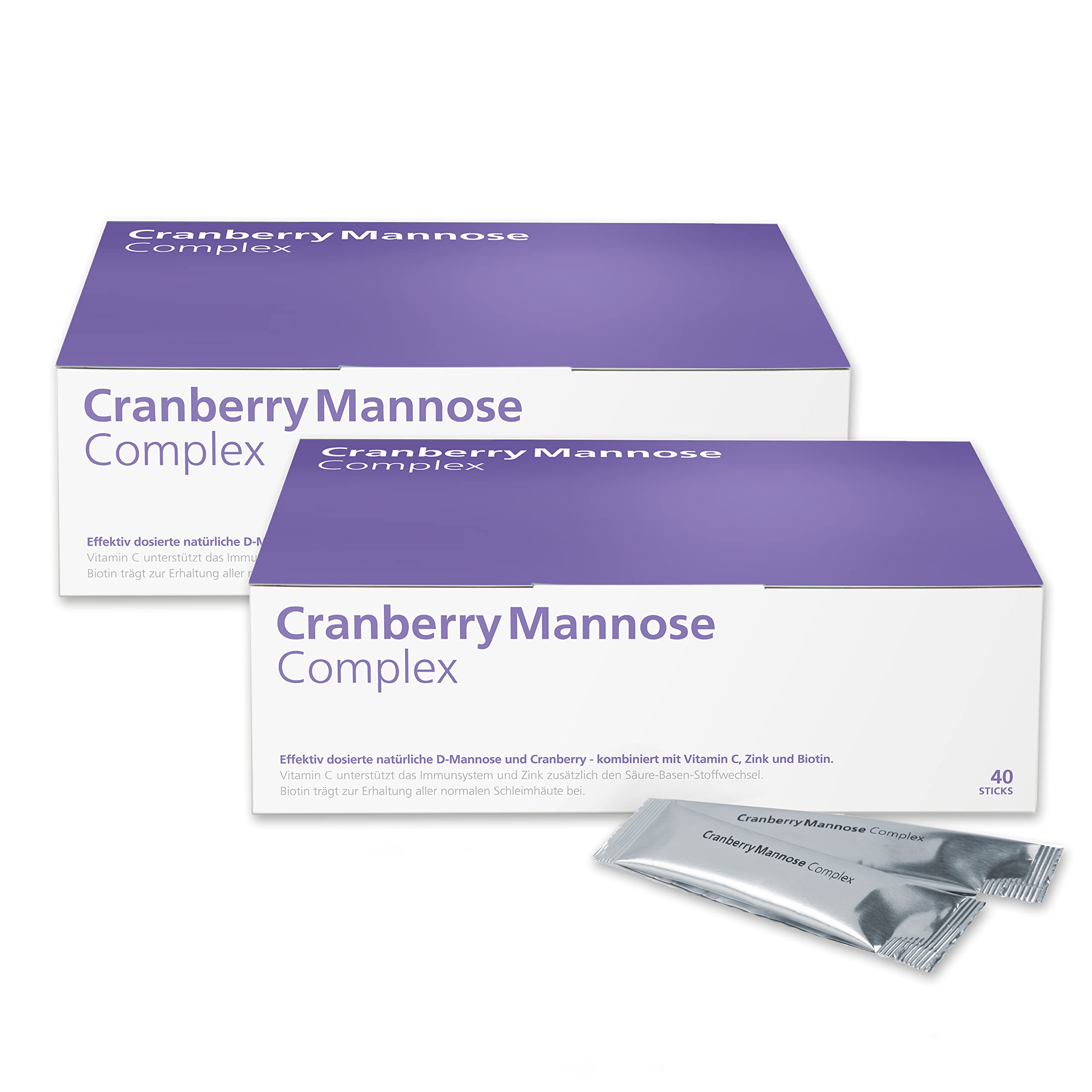 Cranberry Mannose Complex – reine D-Mannose, Cranberry, Biotin & Vitamin C | Nahrungsergänzung für die Blasen- & Harnwegsroutine – Biotin trägt zur Erhaltung normaler Schleimhäute bei