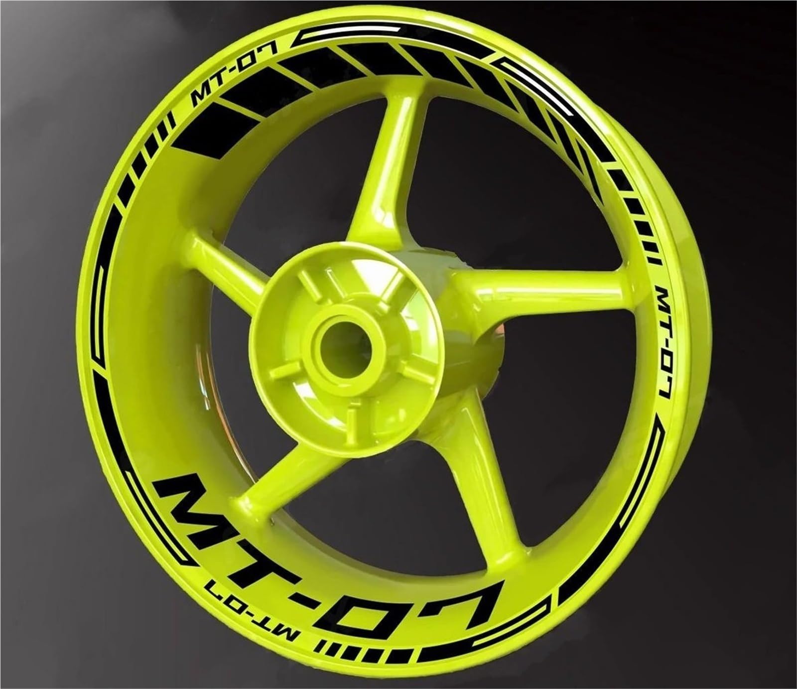 Felgen Aufkleber Reflektierende Felgenaufkleber Für Yamaha MT-07 MT07 MT 07 Streifenband Aufkleber Nabenaufkleber Motorrad Dekor Felgenaufkleber(Farbe 1)