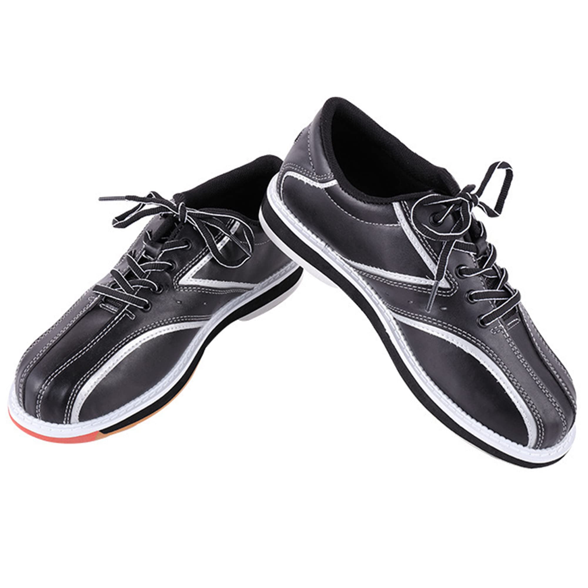 SDEQA Chaussures De Bowling Chaussures D'entraînement De Bowling en Cuir Léger pour Homme Anti-Slip Buffe