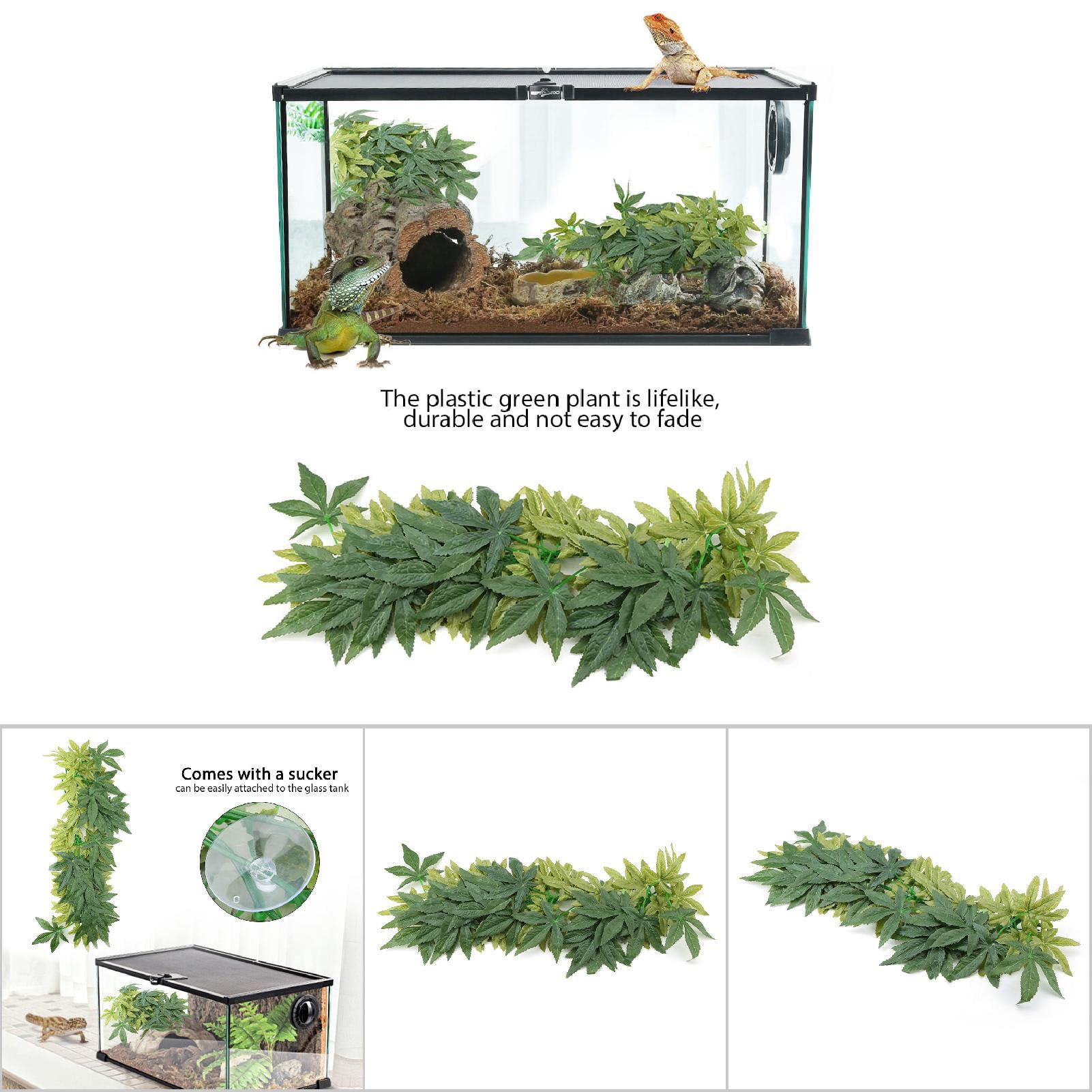 Plantas Artificiales para Exteriores, Plantas Artificiales para acuarios, Plantas Artificiales para peceras para la decoración de peceras, acuarios y terrarios para (20 Pulgadas 50 cm) — view 5