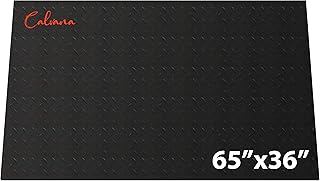 Sponsored Ad - Calvana 65”x36” Multipurpose Fire-Resistant Mat - Large Composite Vinyl Grill Splatter Mat, Gym Equipment M...
