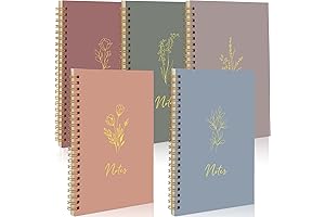 Gueevin 5 Pack Spiral Notebook Aesthetic Notebook: Cute Notebooks for College Students