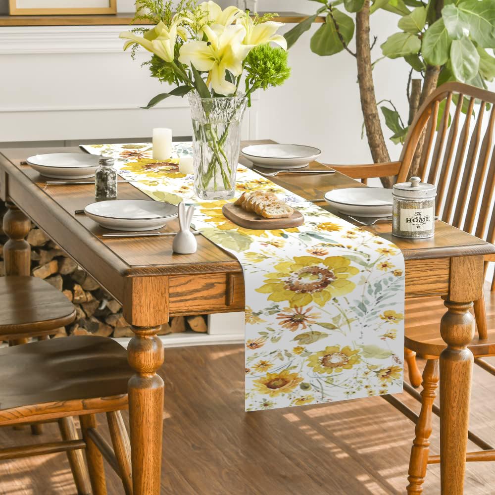 Tafelloper, wasbaar, modern, lente, zomer, 40 x 140 cm, marmer, goud