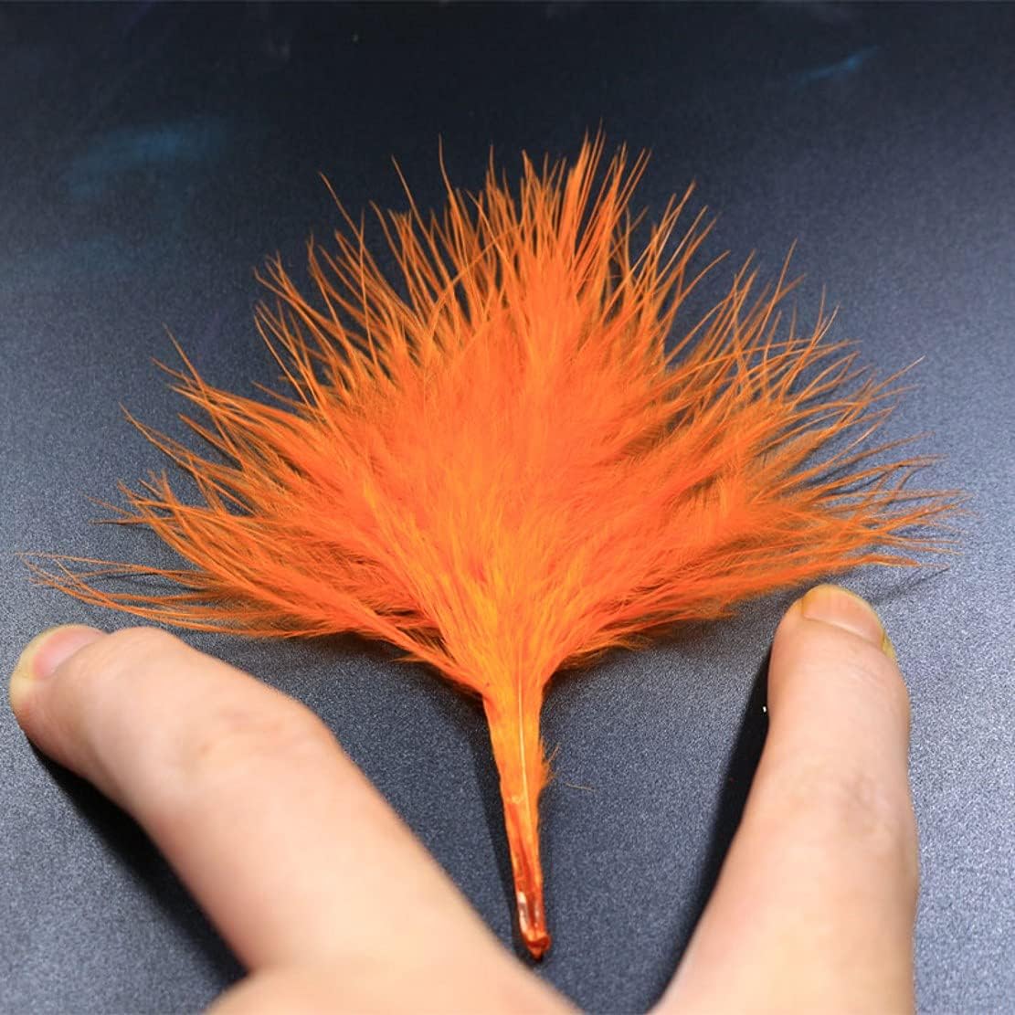 WellieSTR 100pcs 10 Colors asssorted Turkey Marabou Blood Feathers Fly Tying Woolly Bugger Dyed Feather Materials Bonefish Fly : Sports & Outdoors