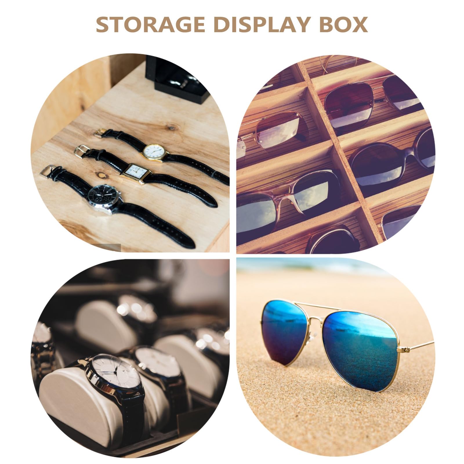Balacoo Caja para Coleccionar Relojes y Gafas, 6 Ranuras, Pu