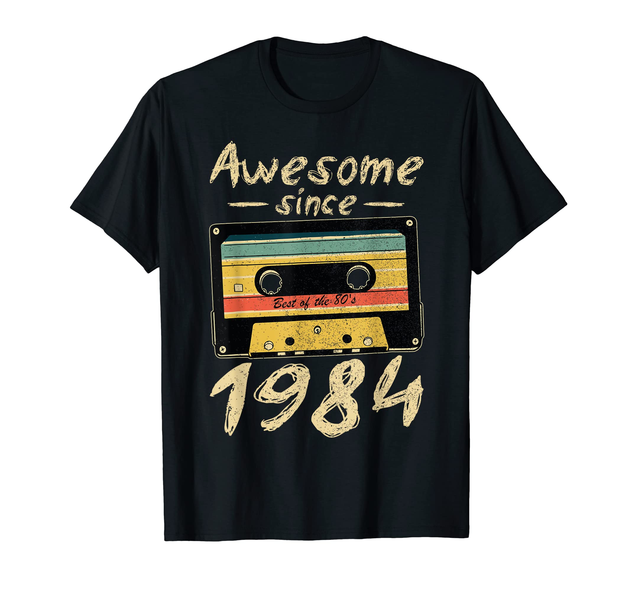 1984 Birthday Vintage Gifts with Cassette Graphic1984 Birthday, Awesome Since 1984, Men Women | Born In 1984 T-ShirtOEKO-TEX STANDARD 100