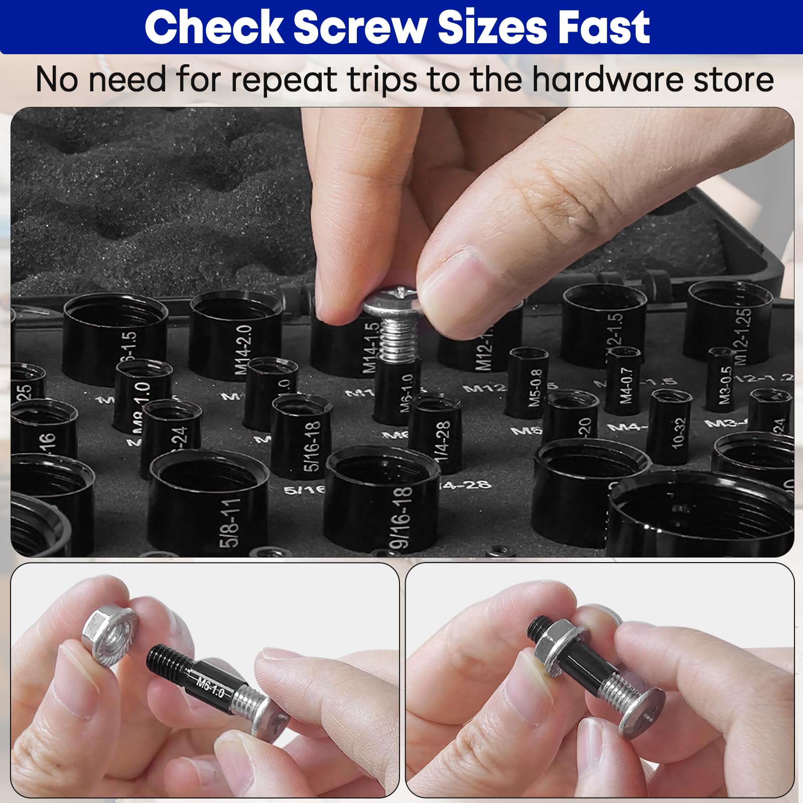 Thread Checker Set - Inch & Metric Bolt Gauge -2 Thread Checker Set - Inch & Metric Bolt Gauge -2