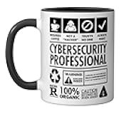 Cybersecurity IT Support IT Security Engineer Joke Linux Ceramic Mug, Black/White