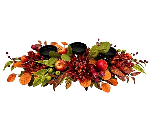 Svndlyn Fall Thanksgiving 3 Candle Holders Centerpiece Harvest Table Centerpiece
