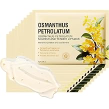 10 Pieces Osmanthus Lip Mask, Petrolatum Nourish & Tender Lips, Collagen Crystal Care Gel Pads For Moisturizing, Minimize Fine Lines, Remove Dead Skin, Anti Chapped Pads Lip Mask