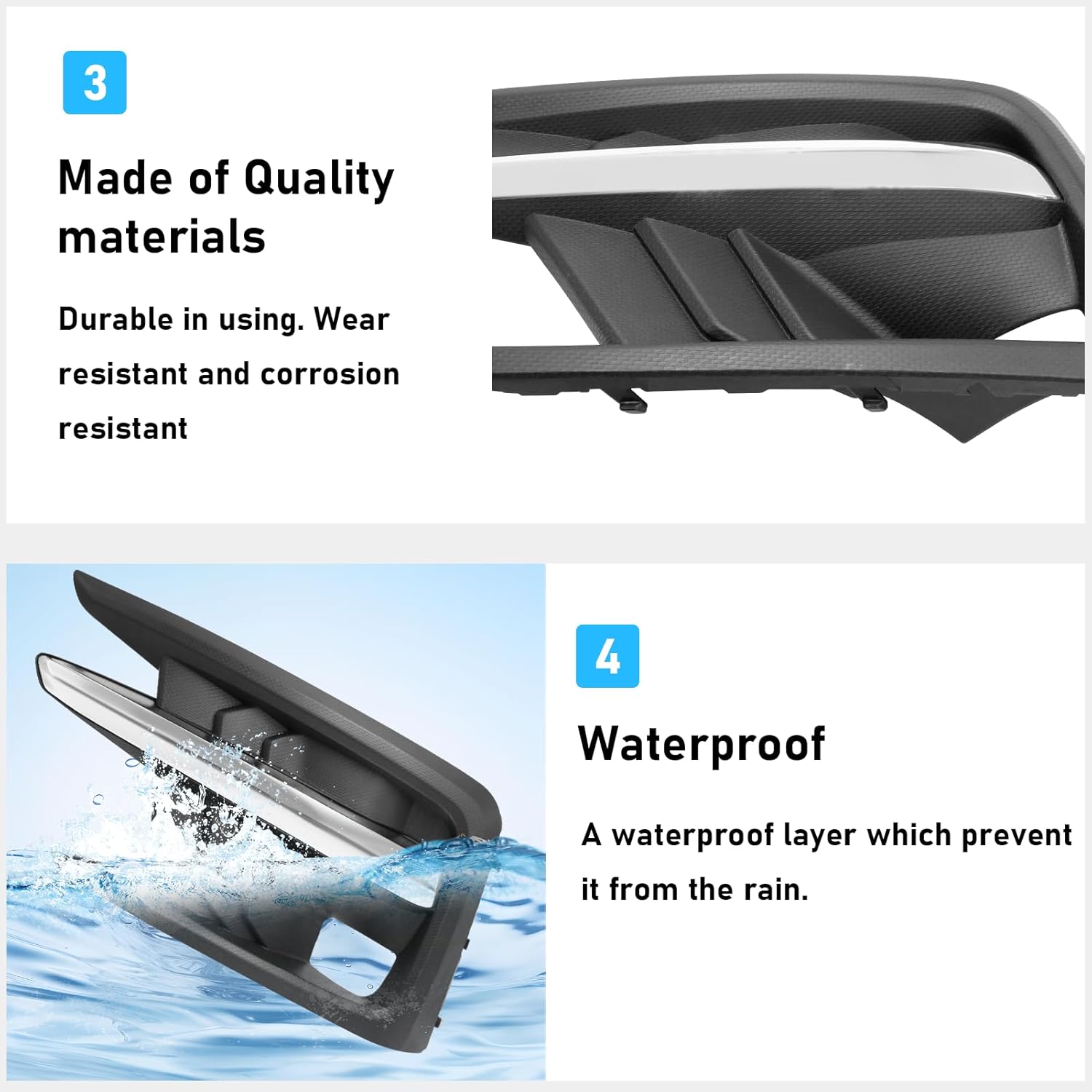 TTCR-II Compatible with 2019-2022 Subaru Ascent Front Bumper Fog Light Cover SU1038134 57731XC09A, for 2019-2022 Subaru Ascent Fog Lamp Bezel Crome Trim Left Driver Side Replacement