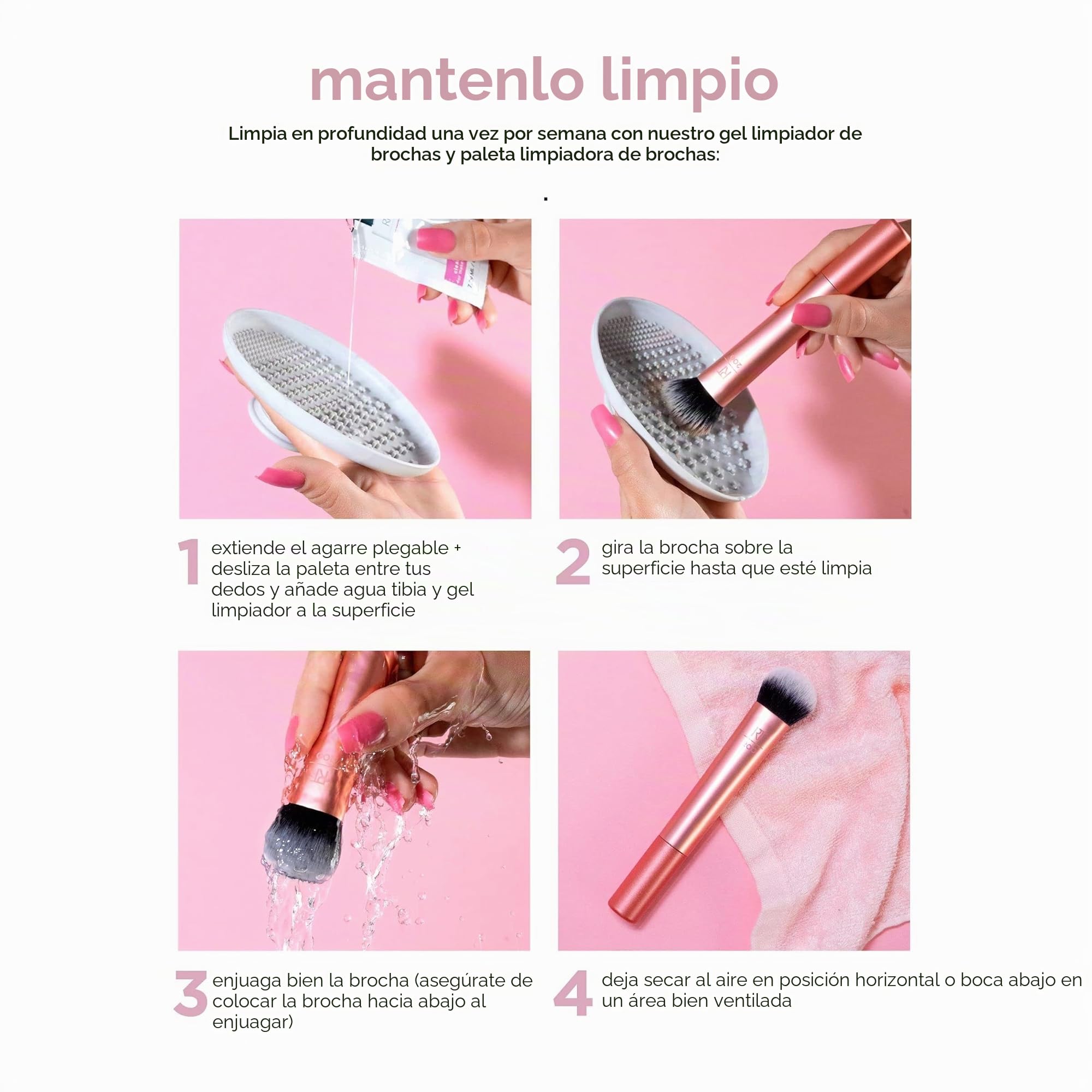 REAL TECHNIQUES Kit de brochas de maquillaje The Wanderer, premium y profesional, juego de 8 brochas de tamaño mediano con bolsa y cerdas suaves, para bases, polvos y correctores, dorado