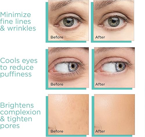 Miniatura 5 de Globos de hielo para la cara, seguros para el congelador y altamente eficaces para rutinas diarias de belleza, rodillo facial para tensar la piel,