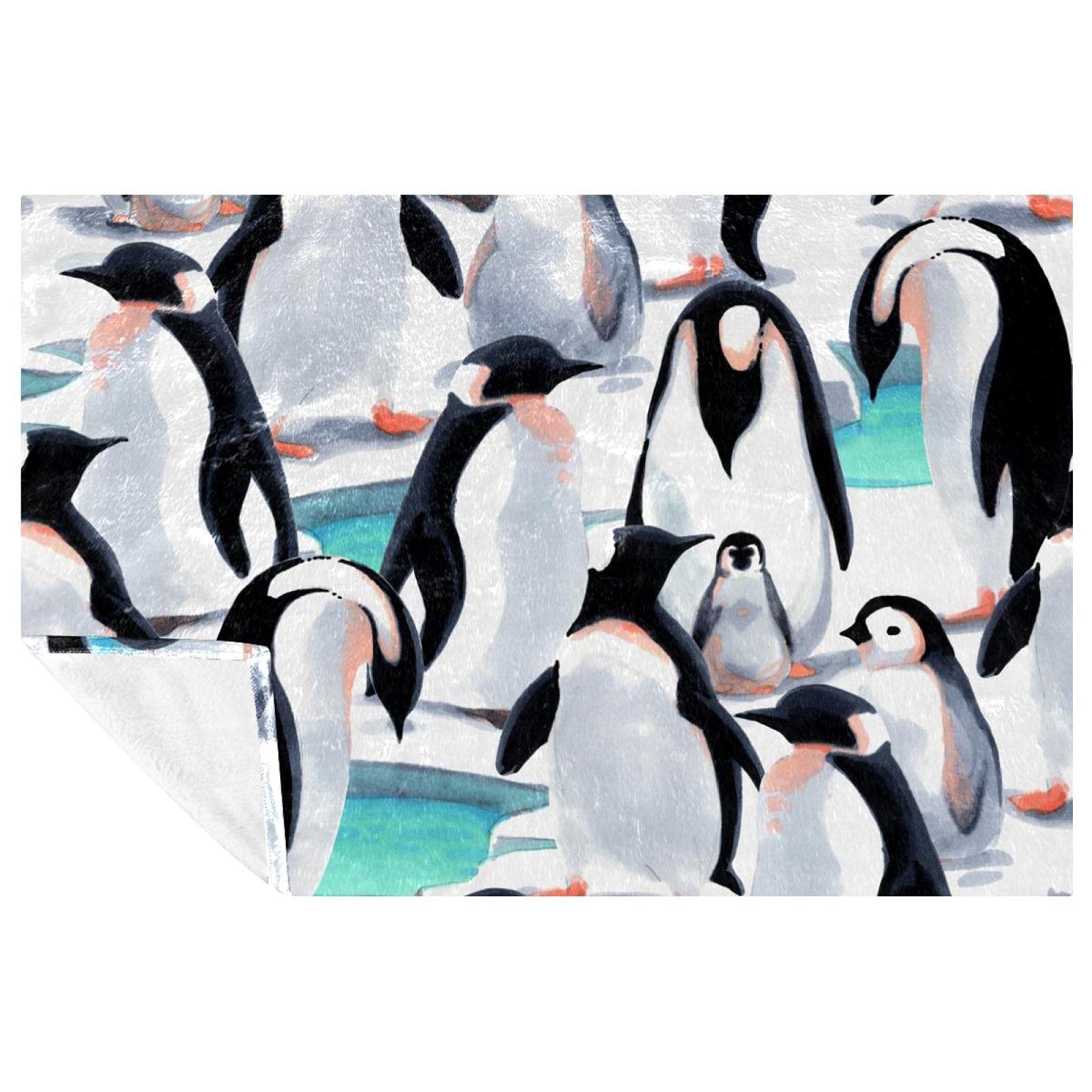 Plaid pingouin doux pour pique-nique, camping et moments cocooning