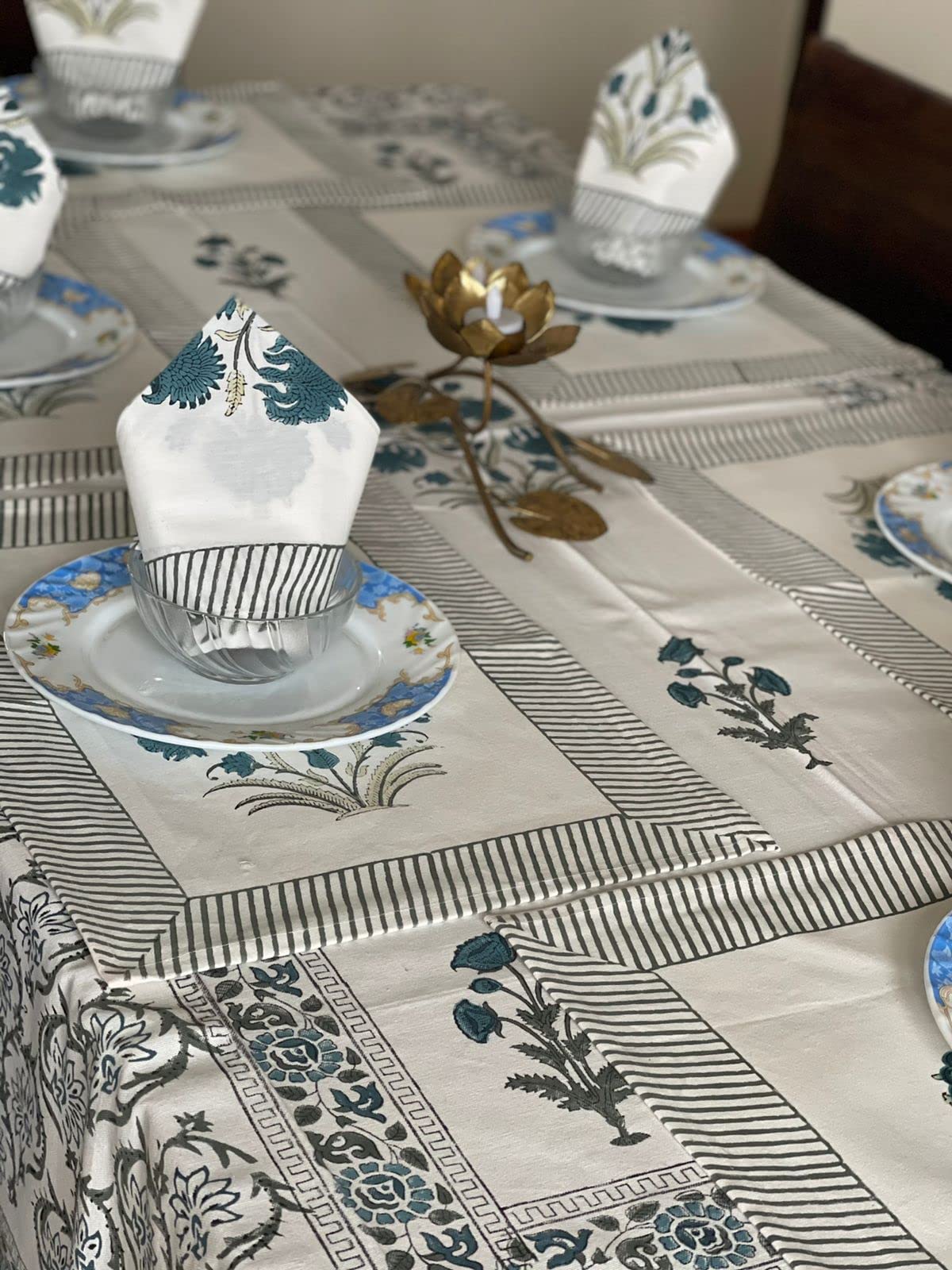 Handblock Print Handloom Table Cover