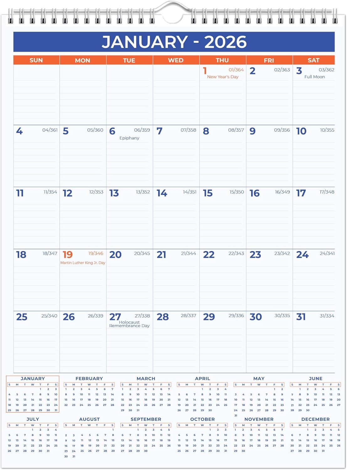 Amazon com: 2026 Wall Calendar January 2026 December 2026 12